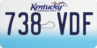 KY license plate 738VDF