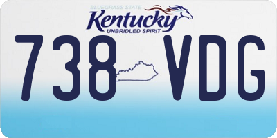 KY license plate 738VDG
