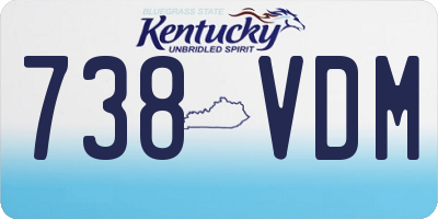 KY license plate 738VDM