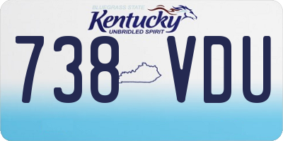 KY license plate 738VDU