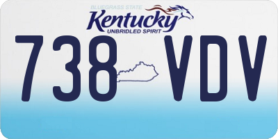 KY license plate 738VDV
