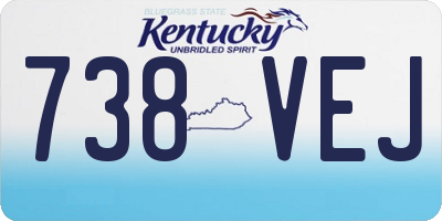 KY license plate 738VEJ
