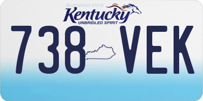 KY license plate 738VEK