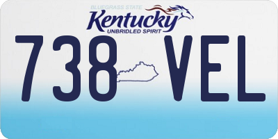 KY license plate 738VEL