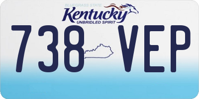 KY license plate 738VEP