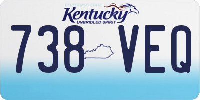 KY license plate 738VEQ