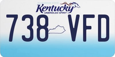 KY license plate 738VFD