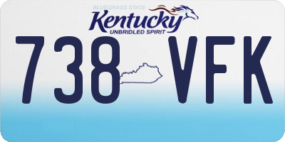 KY license plate 738VFK