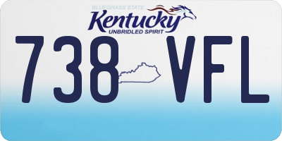 KY license plate 738VFL