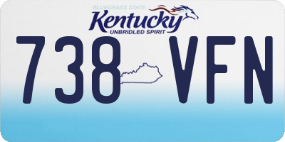 KY license plate 738VFN