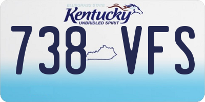 KY license plate 738VFS