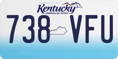 KY license plate 738VFU