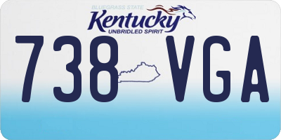 KY license plate 738VGA