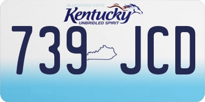 KY license plate 739JCD