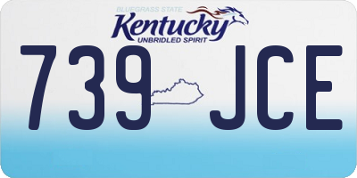 KY license plate 739JCE