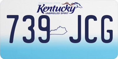 KY license plate 739JCG