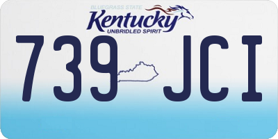 KY license plate 739JCI