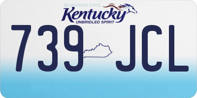 KY license plate 739JCL