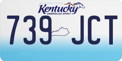 KY license plate 739JCT