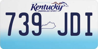 KY license plate 739JDI