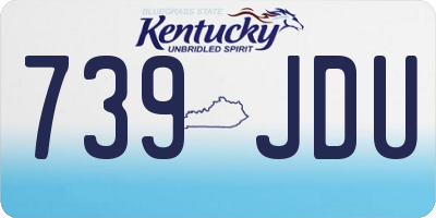 KY license plate 739JDU