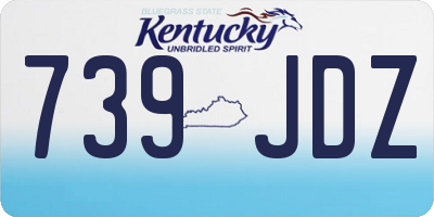 KY license plate 739JDZ