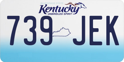 KY license plate 739JEK