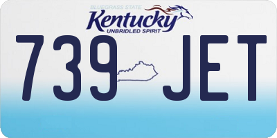 KY license plate 739JET
