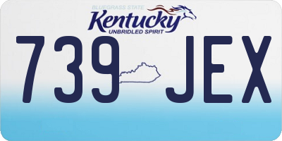 KY license plate 739JEX
