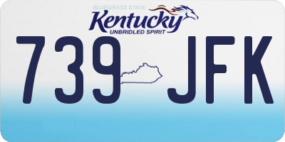 KY license plate 739JFK