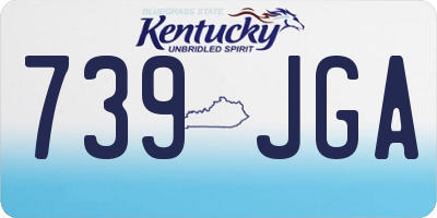 KY license plate 739JGA