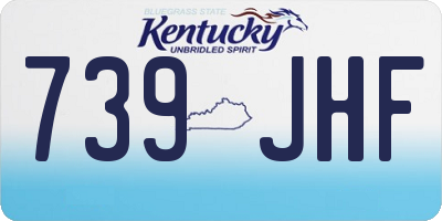 KY license plate 739JHF