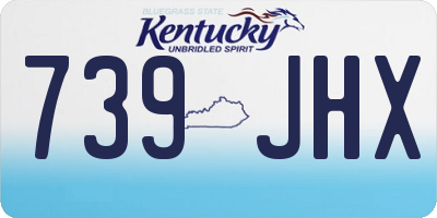KY license plate 739JHX
