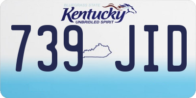 KY license plate 739JID