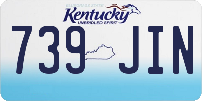 KY license plate 739JIN