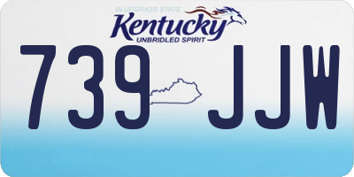 KY license plate 739JJW