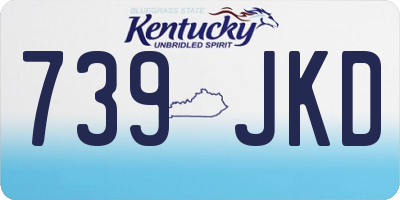 KY license plate 739JKD