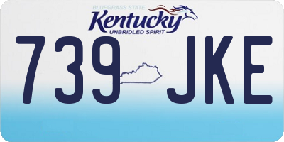 KY license plate 739JKE
