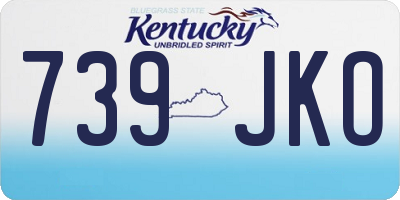 KY license plate 739JKO