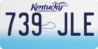 KY license plate 739JLE
