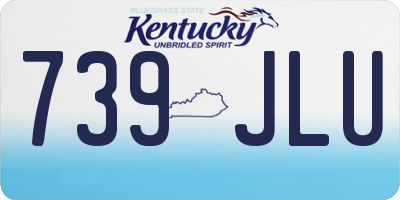 KY license plate 739JLU