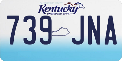 KY license plate 739JNA