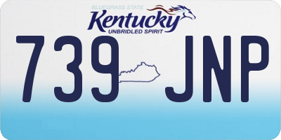 KY license plate 739JNP