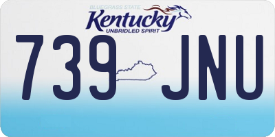 KY license plate 739JNU