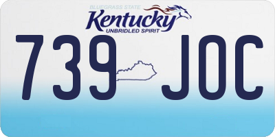 KY license plate 739JOC
