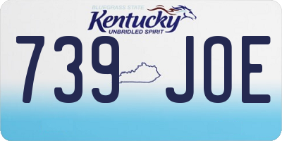 KY license plate 739JOE