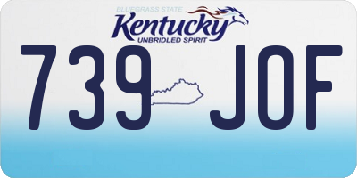 KY license plate 739JOF