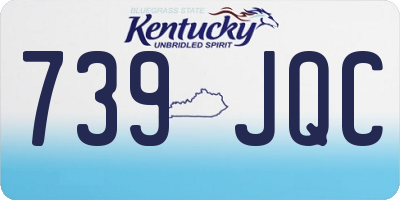 KY license plate 739JQC