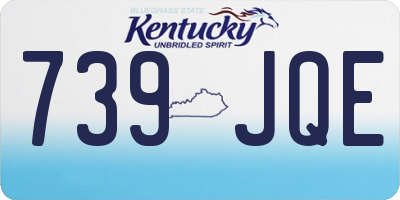 KY license plate 739JQE