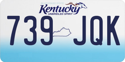 KY license plate 739JQK